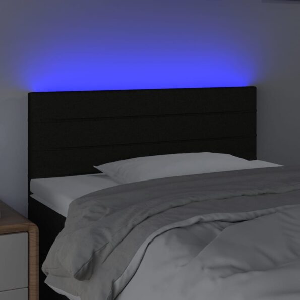 VXL8720287283881_g_en_hd_1.jpg vidaXL Čelo postele s LED čierne 100x5x78/88 cm látka – Obrázok 3