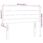 vidaXL Čelo postele s LED čierne 100x5x78/88 cm látka – Obrázok 6