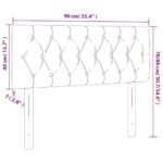 vidaXL Čelo postele s LED bledosivé 90x7x78/88 cm látka – Obrázok 6