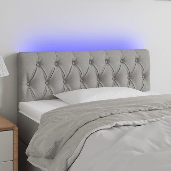 VXL8720287285748_m_en_hd_1.jpg vidaXL Čelo postele s LED bledosivé 90x7x78/88 cm látka – Obrázok 1