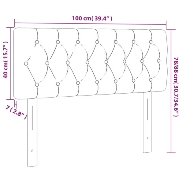 VXL8720287285830_g_en_hd_4.jpg vidaXL Čelo postele s LED tmavosivé 100x7x78/88 cm látka – Obrázok 6