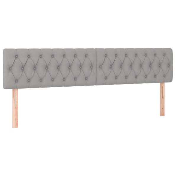vidaXL Čelo postele s LED bledosivé 180x7x78/88 cm látka – Obrázok 4