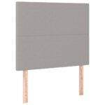 vidaXL Čelo postele s LED bledosivé 90x5x118/128 cm látka – Obrázok 4