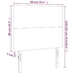 vidaXL Čelo postele s LED bledosivé 90x5x118/128 cm látka – Obrázok 6