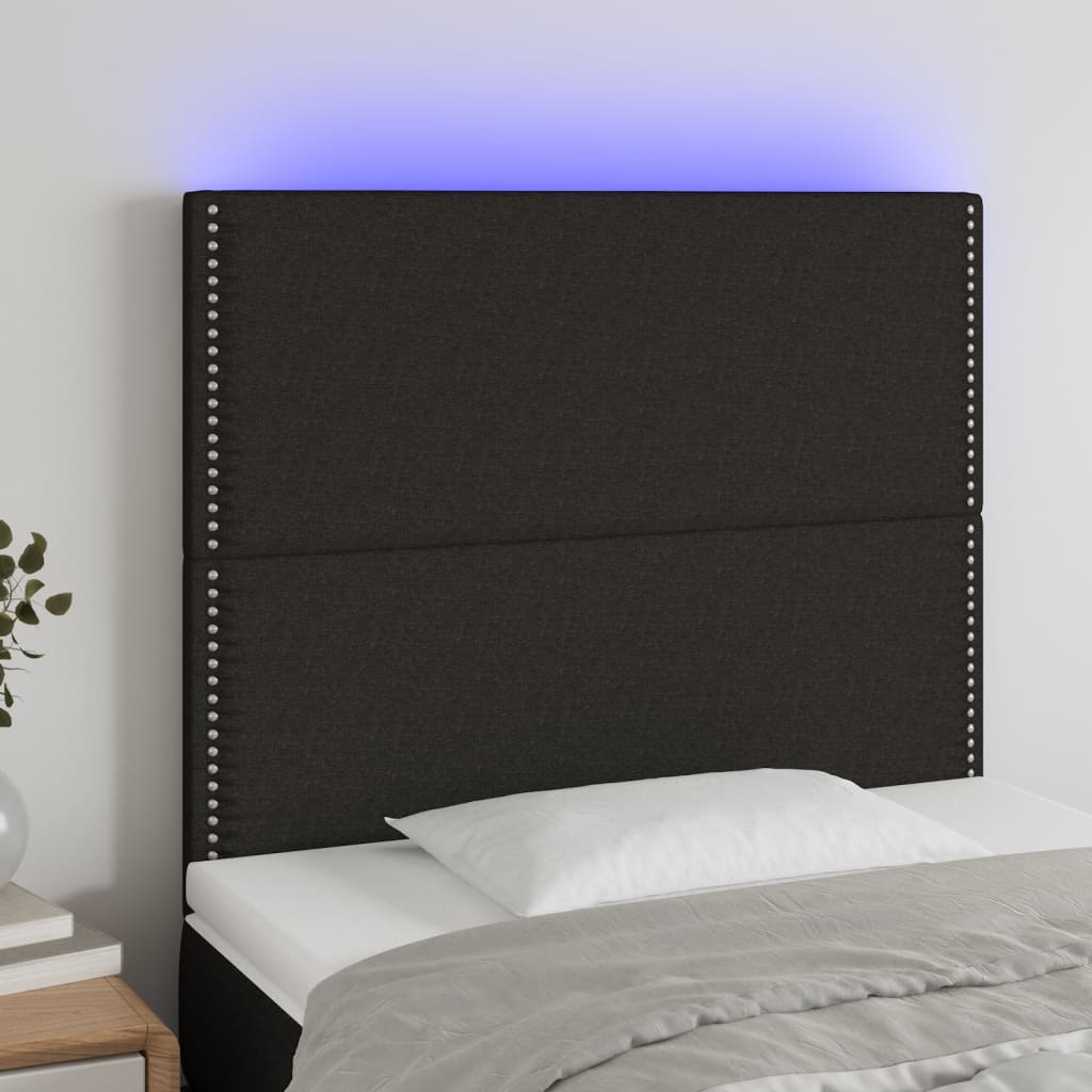 VXL8720287289128_m_en_hd_1.jpg vidaXL Čelo postele s LED čierne 90x5x118/128 cm látka – Obrázok 1