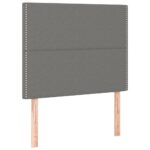 vidaXL Čelo postele s LED tmavosivé 200x7x118/128 cm látka – Obrázok 4