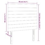 vidaXL Čelo postele s LED bledosivé 90x5x118/128 cm látka – Obrázok 6