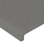 vidaXL Čelo postele s LED tmavosivé 93x16x118/128 cm látka – Obrázok 5