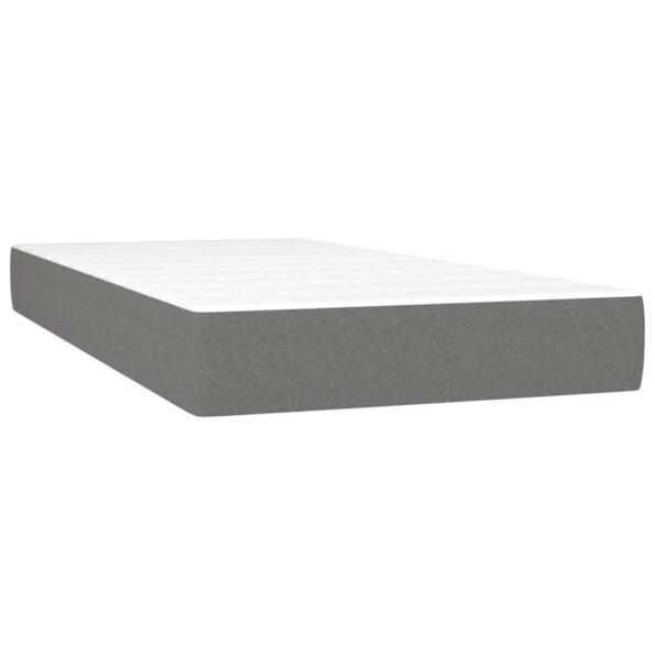 vidaXL Boxspring posteľ s matracom tmavosivá 90x200 cm látka – Obrázok 5