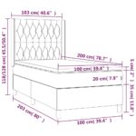 vidaXL Boxspring posteľ s matracom tmavosivá 100x200 cm látka – Obrázok 7