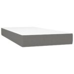 vidaXL Posteľ boxsping s matracom a LED tmavosivá 90x200 cm látka – Obrázok 6