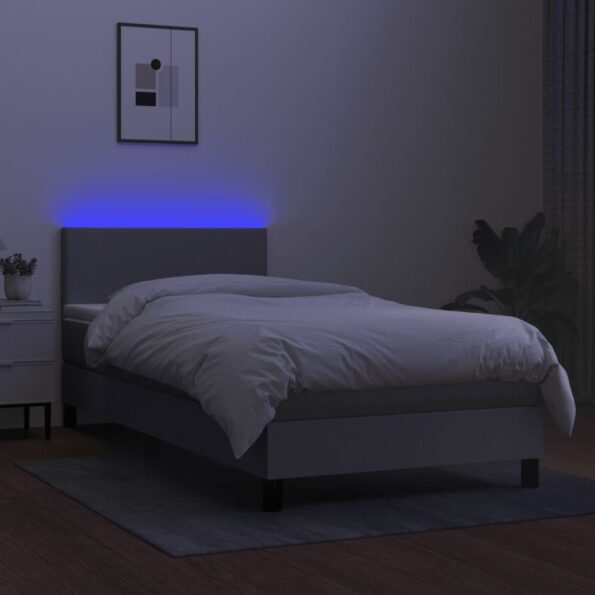 VXL8720287364894_g_en_hd_2.jpg vidaXL Posteľ boxsping s matracom a LED bledosivá 90x200 cm látka – Obrázok 4