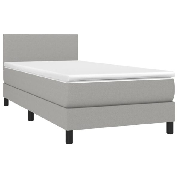 VXL8720287364979_g_en_hd_1.jpg vidaXL Posteľ boxsping s matracom a LED bledosivá 100x200 cm látka – Obrázok 3