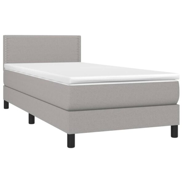 VXL8720287365778_g_en_hd_1.jpg vidaXL Posteľ boxsping s matracom a LED bledosivá 100x200 cm látka – Obrázok 3