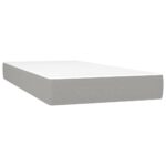 vidaXL Posteľ boxsping s matracom a LED bledosivá 100x200 cm látka – Obrázok 6