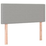 vidaXL Posteľ boxsping s matracom a LED bledosivá 100x200 cm látka – Obrázok 7