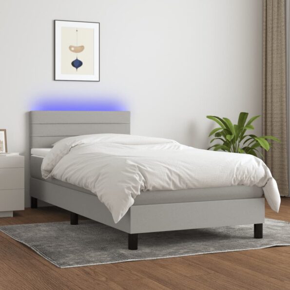 VXL8720287367376_m_en_hd_1.jpg vidaXL Posteľ boxsping s matracom a LED bledosivá 100x200 cm látka – Obrázok 1