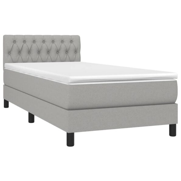 VXL8720287368977_g_en_hd_1.jpg vidaXL Posteľ boxsping s matracom a LED bledosivá 100x200 cm látka – Obrázok 3