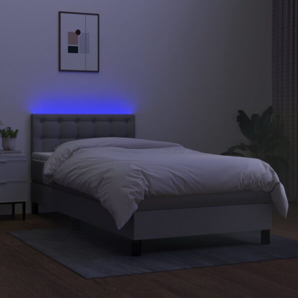 VXL8720287369691_g_en_hd_2.jpg vidaXL Posteľ boxsping s matracom a LED bledosivá 90x200 cm látka – Obrázok 4