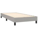 vidaXL Posteľ boxsping s matracom a LED bledosivá 90x200 cm látka – Obrázok 5