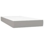 vidaXL Posteľ boxsping s matracom a LED bledosivá 90x200 cm látka – Obrázok 6