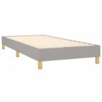 vidaXL Posteľ boxsping s matracom a LED bledosivá 100x200 cm látka – Obrázok 5
