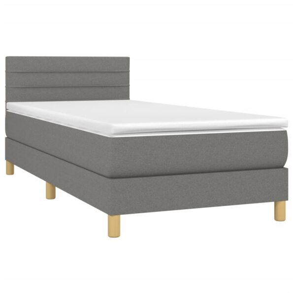 VXL8720287372981_g_en_hd_1.jpg vidaXL Posteľ boxsping s matracom a LED tmavosivá 100x200 cm látka – Obrázok 3