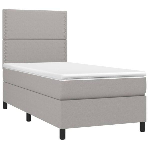VXL8720287382898_g_en_hd_1.jpg vidaXL Posteľ boxsping s matracom a LED bledosivá 90x200 cm látka – Obrázok 3