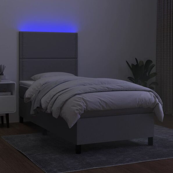 VXL8720287382898_g_en_hd_2.jpg vidaXL Posteľ boxsping s matracom a LED bledosivá 90x200 cm látka – Obrázok 4