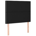 vidaXL Posteľ boxsping s matracom a LED čierna 90x200 cm látka – Obrázok 7
