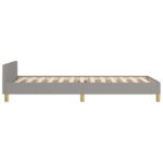 vidaXL Posteľný rám s čelom bledosivý 90x200 cm látka – Obrázok 7