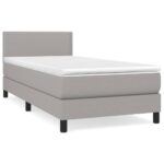 vidaXL Boxspring posteľ s matracom bledosivý 100x200 cm látka – Obrázok 2