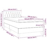 vidaXL Boxspring posteľ s matracom bledosivý 100x200 cm látka – Obrázok 7