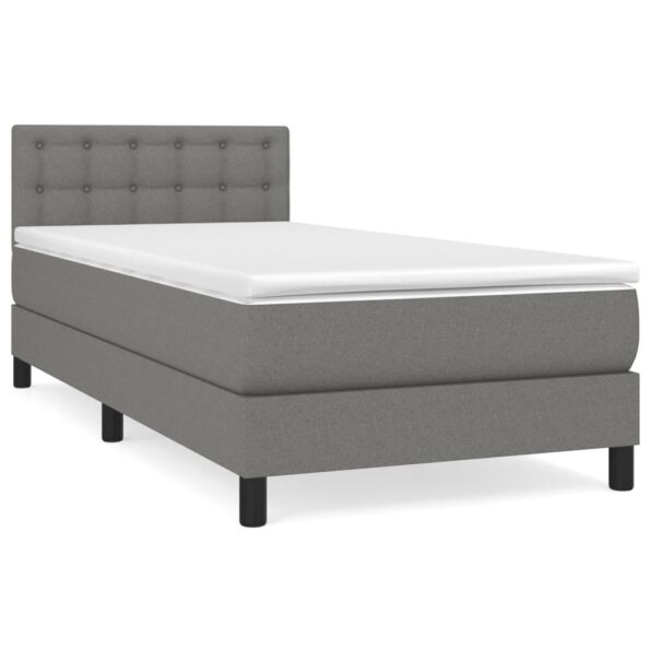 VXL8720287450184_a_en_hd_1.jpg vidaXL Boxspring posteľ s matracom tmavosivá 100x200 cm látka – Obrázok 2
