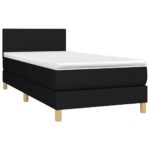 vidaXL Boxspring posteľ s matracom čierna 100x200 cm látka – Obrázok 3