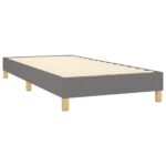 vidaXL Boxspring posteľ s matracom tmavosivá 90x200 cm látka – Obrázok 4