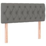 vidaXL Boxspring posteľ s matracom tmavosivá 90x200 cm látka – Obrázok 6