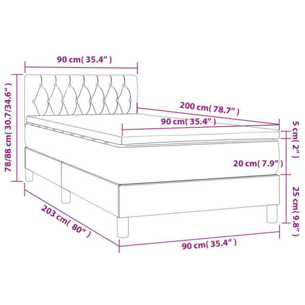 VXL8720287454908_g_en_hd_5.jpg vidaXL Boxspring posteľ s matracom tmavosivá 90x200 cm látka – Obrázok 7
