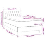 vidaXL Boxspring posteľ s matracom tmavosivá 100x200 cm látka – Obrázok 7