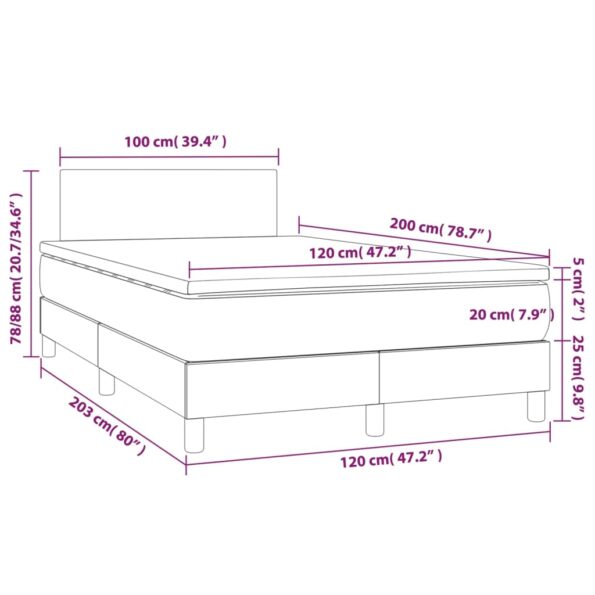 VXL8720287458371_g_en_hd_5.jpg vidaXL Posteľný rám boxsping s matracom bledosivý 120x200 cm zamat – Obrázok 7