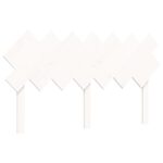 vidaXL Rám postele s čelom biely 140x190 cm masívne drevo – Obrázok 8