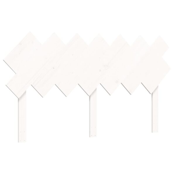 vidaXL Rám postele s čelom biely 140x190 cm masívne drevo – Obrázok 8