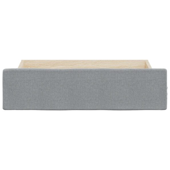 vidaXL Posteľné zásuvky 2 ks svetlosivé kompozitné drevo a tkanina – Obrázok 4
