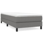 vidaXL Boxspring posteľ s matracom tmavosivá 100x200 cm látka – Obrázok 2