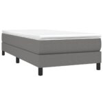 vidaXL Boxspring posteľ s matracom tmavosivá 100x200 cm látka – Obrázok 3