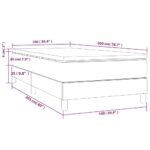 vidaXL Boxspring posteľ s matracom tmavosivá 100x200 cm látka – Obrázok 10