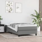 vidaXL Boxspring posteľ s matracom tmavosivá 100x200 cm látka