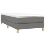 vidaXL Boxspring posteľ s matracom tmavosivá 90x200 cm látka – Obrázok 3