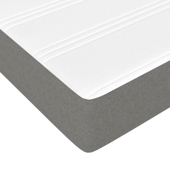 vidaXL Boxspring posteľ s matracom tmavosivá 100x200 cm látka – Obrázok 8