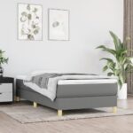 vidaXL Boxspring posteľ s matracom tmavosivá 100x200 cm látka